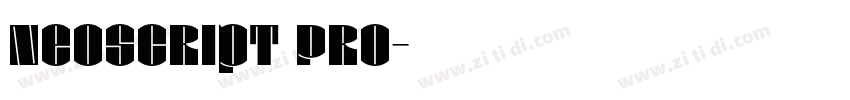 Neoscript Pro字体转换